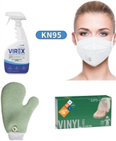 VIREX® II - VINYL GLOVES - MICROFIBER MIT - KN95 FACE MASK