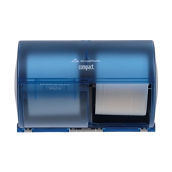 GP Compact® Splash Blue Side-By-Side Double Roll Bathroom Tissue Dispenser