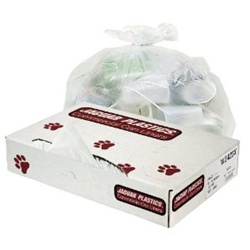 Jaguar 40x46, 0.7 Mil, White Low-Density Flat Can Liners - 100 per case