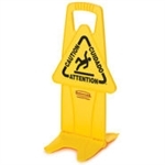 Rubbermaid 9S09 Stable Safety Sign with "Caution" Imprint, English, Spanish, French